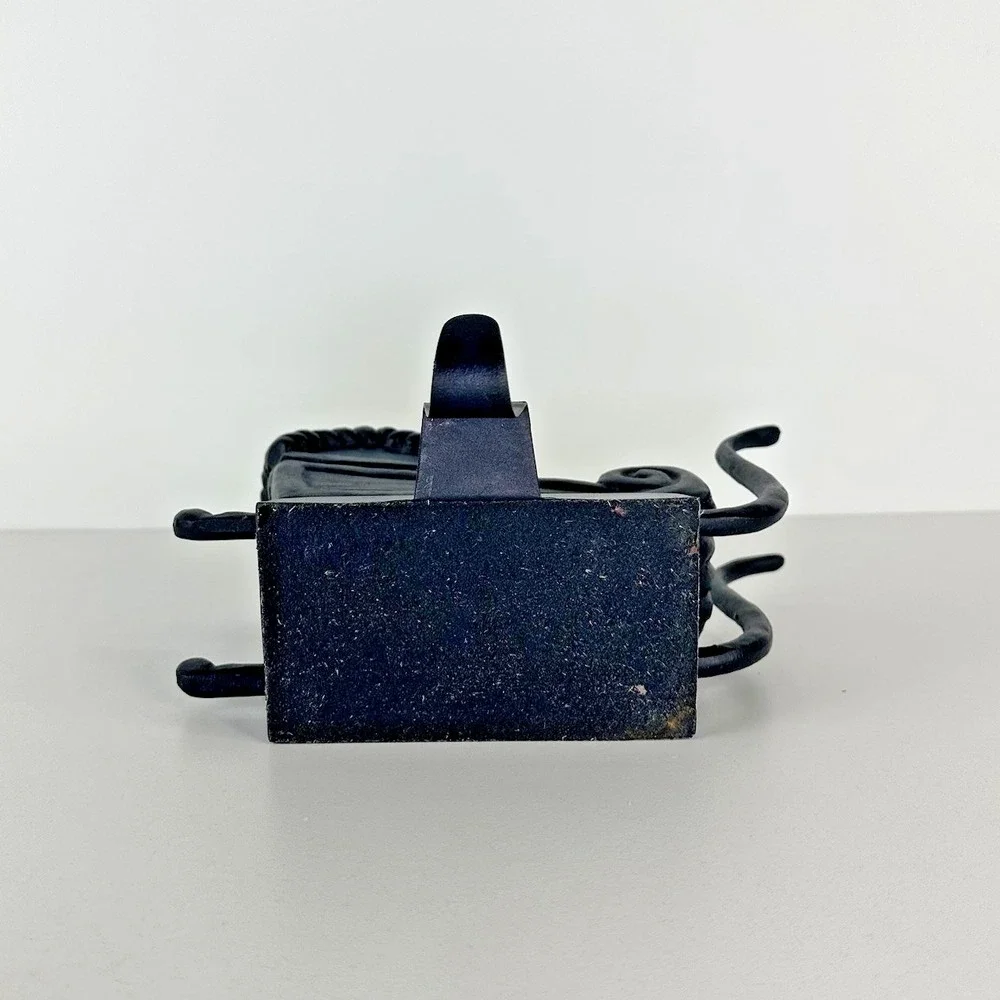 Pottery Barn Christmas Santa's Sleigh Black Bronze Metal Stocking Holder Hanger‎